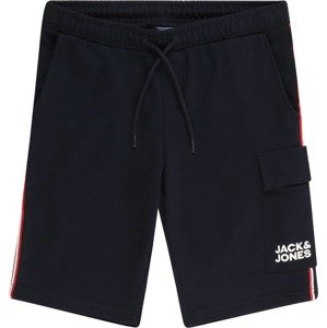 Kalhoty 'ATLAS' Jack & Jones Junior námořnická modř / ohnivá červená / bílá