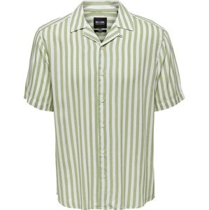 Košile 'Wayne' Only & Sons pastelově zelená / bílá