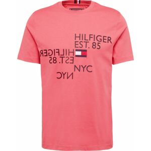 Tričko Tommy Hilfiger námořnická modř / červená / pastelově červená / bílá