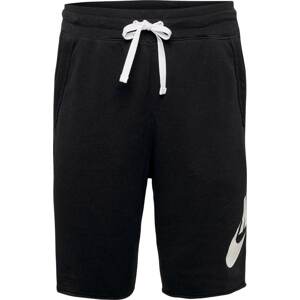Kalhoty 'Club Alumini' Nike Sportswear černá / bílá