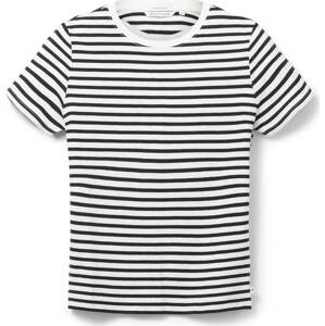 Tričko Tom Tailor Denim černá / bílá