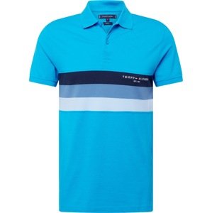 Tričko Tommy Hilfiger kouřově modrá / světlemodrá / tmavě modrá / bílá