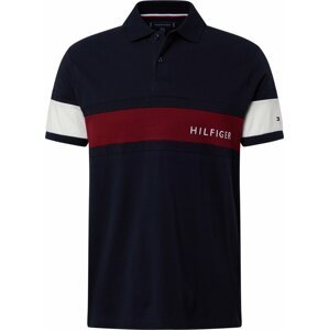 Tričko Tommy Hilfiger tmavě modrá / tmavě červená / bílá