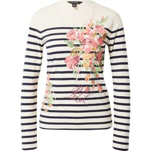 Tričko 'KATHARIN' Lauren Ralph Lauren krémová / námořnická modř / zelená / růžová