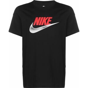 Tričko 'Futura' Nike Sportswear šedá / červená / černá / bílá