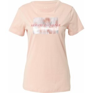 Tričko Armani Exchange pastelová fialová / pink / růžová