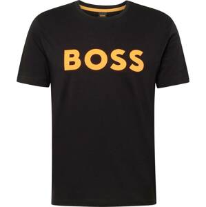 Tričko 'Thinking' Boss Orange jasně oranžová / černá
