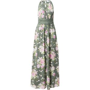 Letní šaty 'Milina' Vila khaki / pastelově zelená / růžová / bílá