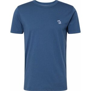 Tričko Abercrombie & Fitch modrá / bílá