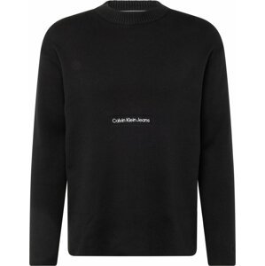 Svetr Calvin Klein Jeans černá / bílá
