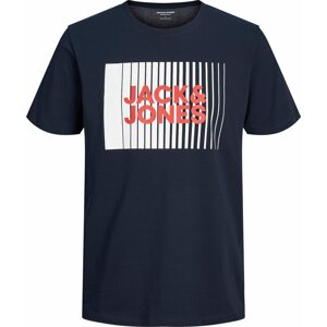 Tričko jack & jones námořnická modř / červená / offwhite