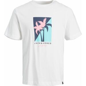 Tričko 'Tulum' jack & jones námořnická modř / světlemodrá / růžová / bílá