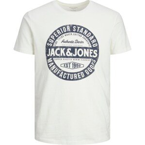 Tričko 'JEANS' jack & jones námořnická modř / bílá