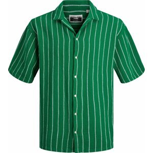Košile 'OCEAN' jack & jones zelená / bílá