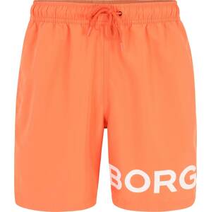 Plavecké šortky 'Sheldon' BJÖRN BORG oranžová / bílá