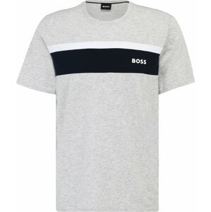 Tričko 'Balance' BOSS Black noční modrá / šedý melír / bílá