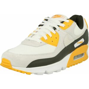 Tenisky 'AIR MAX 90' Nike Sportswear starobéžová / žlutá / olivová / bílá
