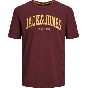 Tričko 'Josh' jack & jones světle žlutá / bordó