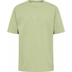 Tričko Nike Sportswear světle zelená / bílá