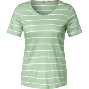 Tričko cecil pastelově zelená / bílá