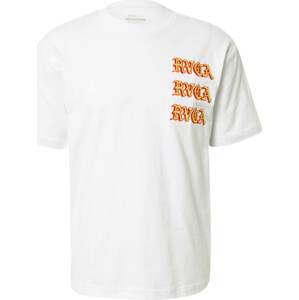 Tričko 'DEL TORO' RVCA žlutá / oranžová / bílá