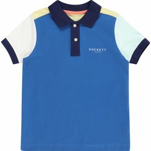 Tričko Hackett London námořnická modř / noční modrá / světle žlutá / světle růžová