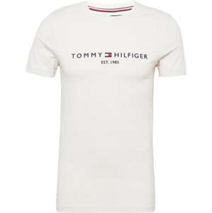 Tričko Tommy Hilfiger krémová / námořnická modř / červená / bílá