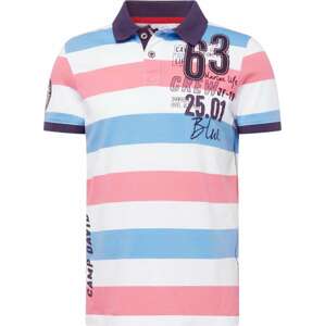 Tričko camp david modrá / tmavě modrá / pink / bílá