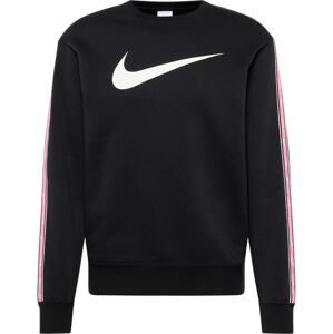Mikina Nike Sportswear světle růžová / černá / bílá