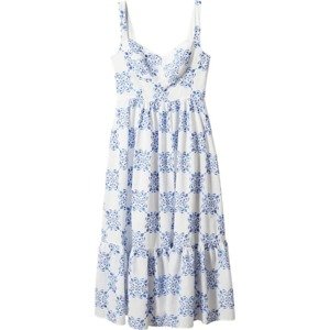 Letní šaty 'Sicilia' Mango modrá / bílá