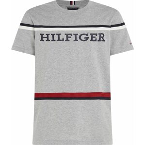 Tričko Tommy Hilfiger námořnická modř / šedý melír / červená / bílá