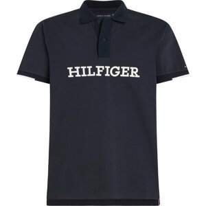 Tričko Tommy Hilfiger marine modrá / bílá