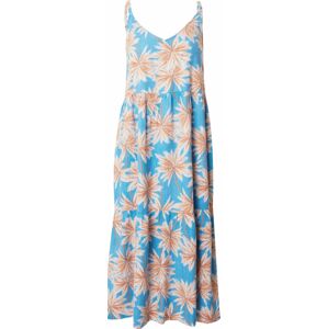 Letní šaty Roxy modrá / karamelová / bílá