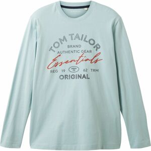 Tričko Tom Tailor pastelová modrá / tmavě šedá / humrová