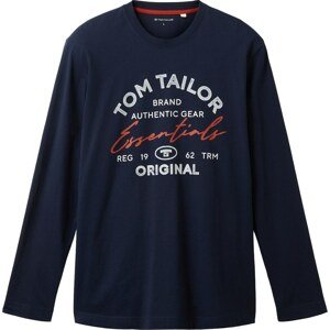 Tričko Tom Tailor námořnická modř / ohnivá červená / bílá