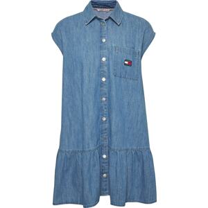 Košilové šaty Tommy Jeans námořnická modř / modrá džínovina / červená / bílá