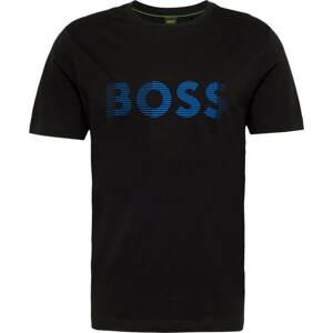 Tričko BOSS Green modrá / černá