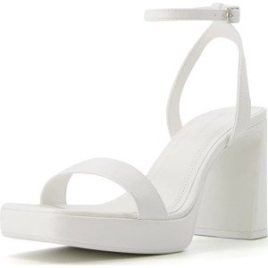 Páskové sandály Bershka bílá