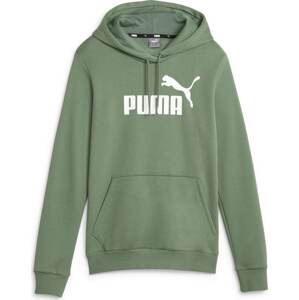 Sportovní mikina 'ESS' Puma zelená / bílá