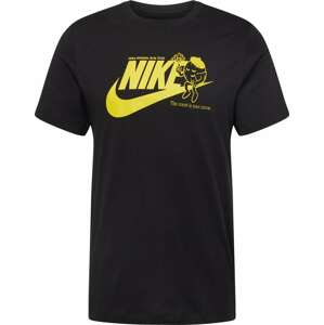 Tričko Nike Sportswear žlutá / černá