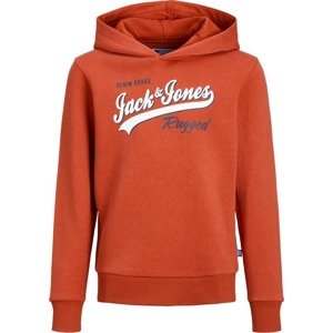 Mikina Jack & Jones Junior oranžová / rezavě červená