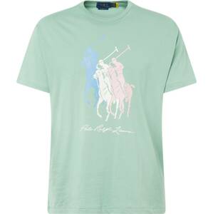 Tričko Polo Ralph Lauren modrá / pastelově zelená / růžová / bílá