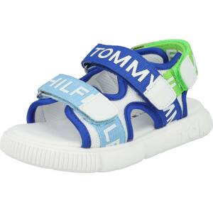 Otevřená obuv Tommy Hilfiger modrá / světlemodrá / světle zelená / bílá