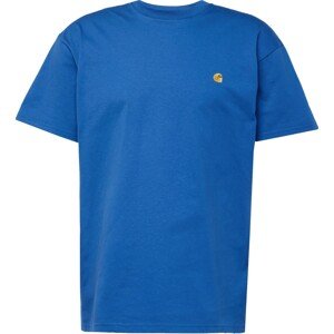 Tričko 'Chase' Carhartt WIP modrá / zlatě žlutá