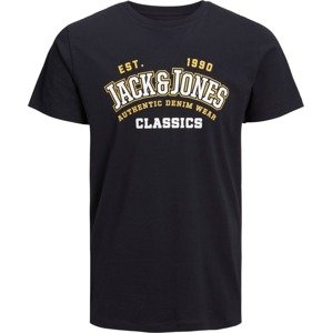 Tričko Jack & Jones Plus modrá / žlutá / bílá