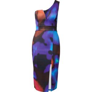 Koktejlové šaty 'LERA' WAL G. modrá / tmavě fialová / broskvová / černá