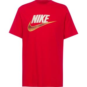 Tričko 'Futura' Nike Sportswear kari / červená / burgundská červeň / bílá