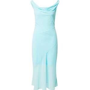 Letní šaty Abercrombie & Fitch aqua modrá