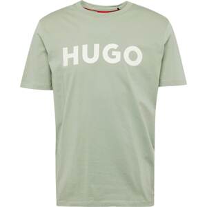 Tričko 'Dulivio' HUGO pastelově zelená / bílá
