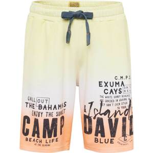 Kalhoty camp david žlutá / oranžová / bílá